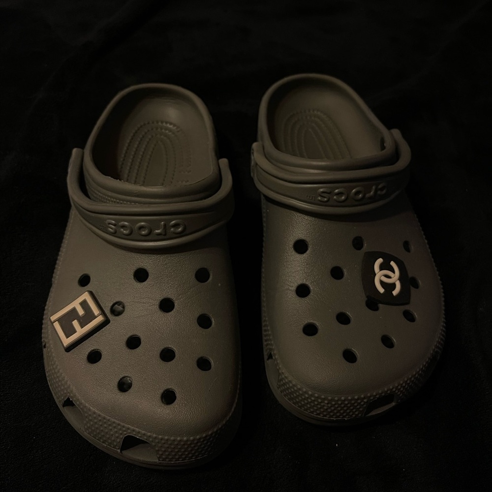 Grey crocs